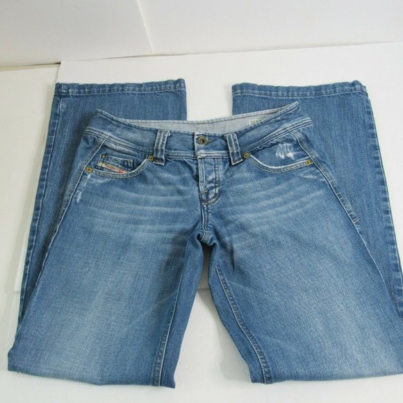 DIESEL Medium Wash LAMBRY Button Fly Blue Flare Jeans Size 29" x 34" x 8.5" Rise - Picture 6 of 7